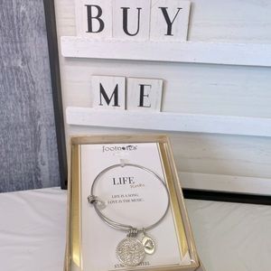 Footnotes music stainless steel bracelet